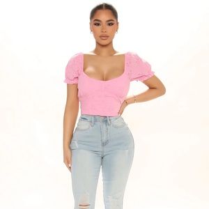 Pink crop top